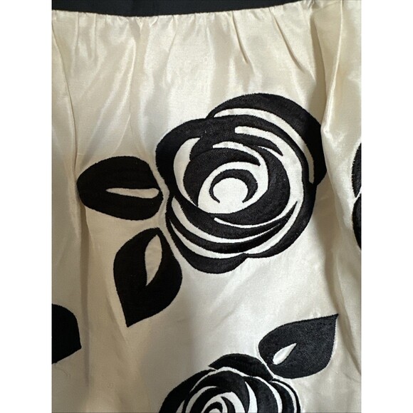 White House Black Market Blossom Floral 100% Silk Strapless Dress Sz 12 - Picture 3 of 9